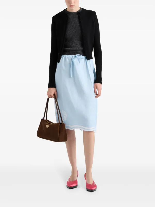 Prada short-sleeve Cashmere Top | Grey | FARFETCH Prada short-sleeve Cashmere Top | Grey | FARFETCH