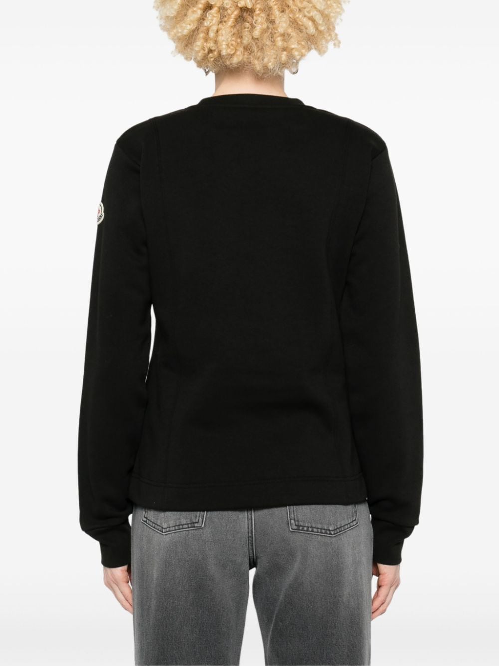 Shop Moncler Logo-embossed Sweatshirt In Black