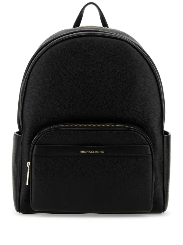 Michael Kors outlets black leather backpack