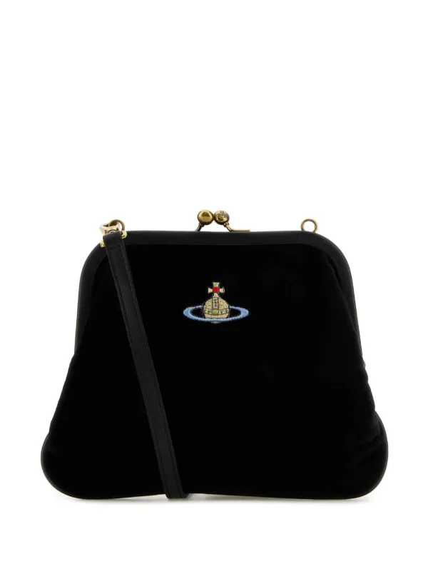 Vivienne Westwood Vivienne Velvet Clutch | Black | FARFETCH