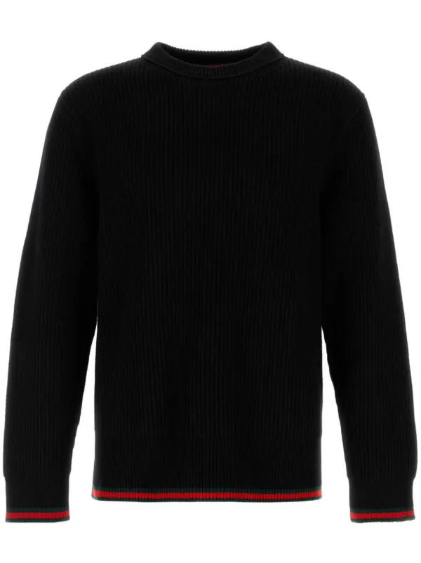 Gucci crew neck Jumper Black FARFETCH AE