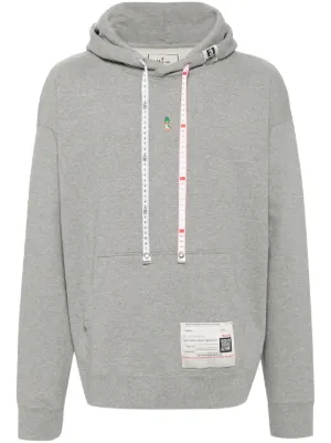 MIHARA YASUHIRO｜HOOD/ZIP-UP (A12HD672 WHITE) Maison MIHARA YASUHIRO Bleached smily-face-print zip-up