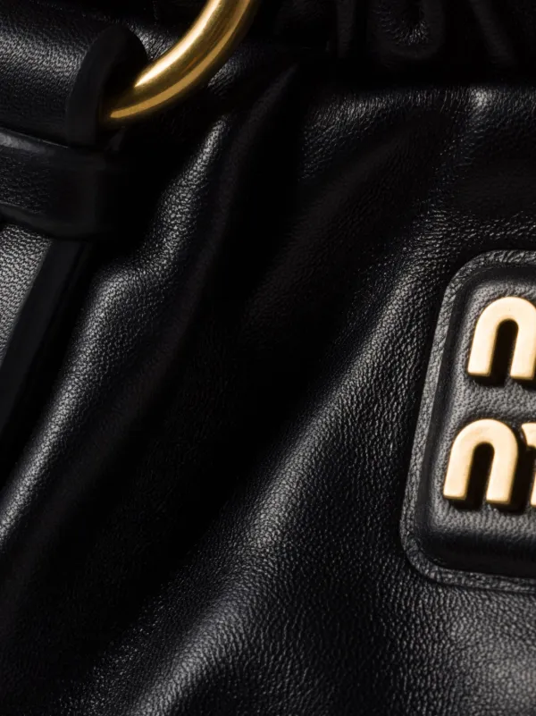 ショルダーバッグ・ポシェット MIUMIU BLACK LEATHER JOIE SHOULDER BAG Miu Miu Joie Shoulder Bag | Black | FARFETCH