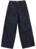 Jil Sander elasticated denim trousers - Grey