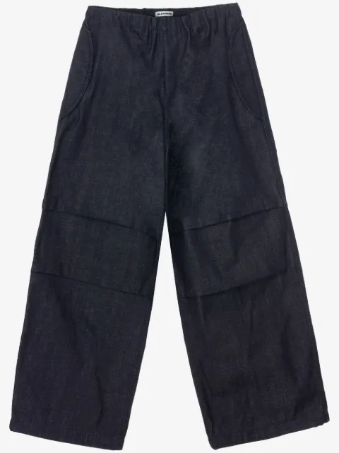 Jil Sander elasticated denim trousers