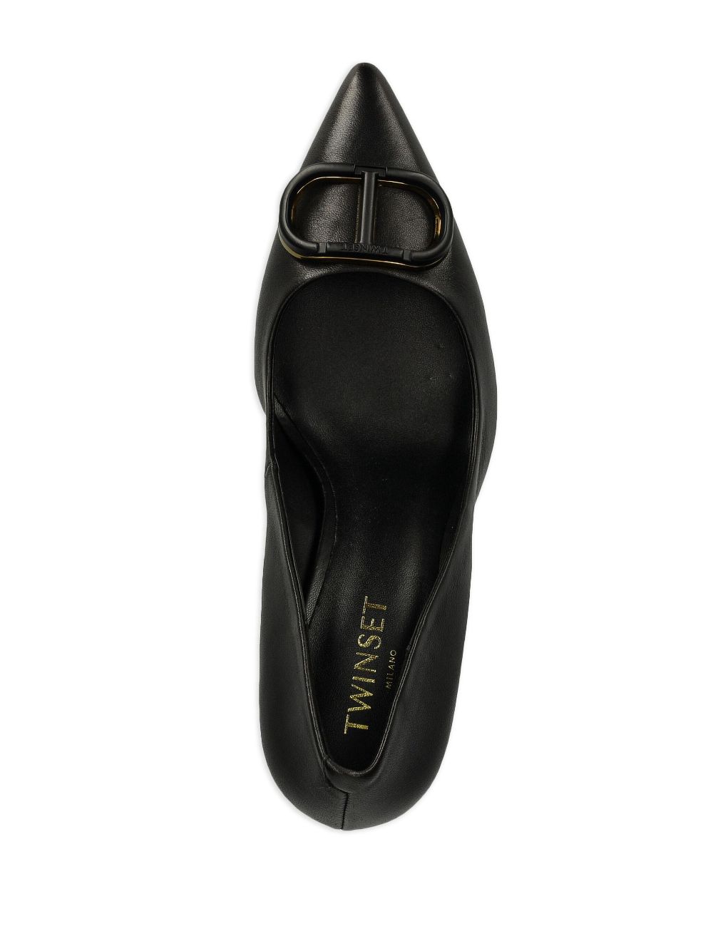 TWINSET 90 mm pumps met logoplakkaat Zwart