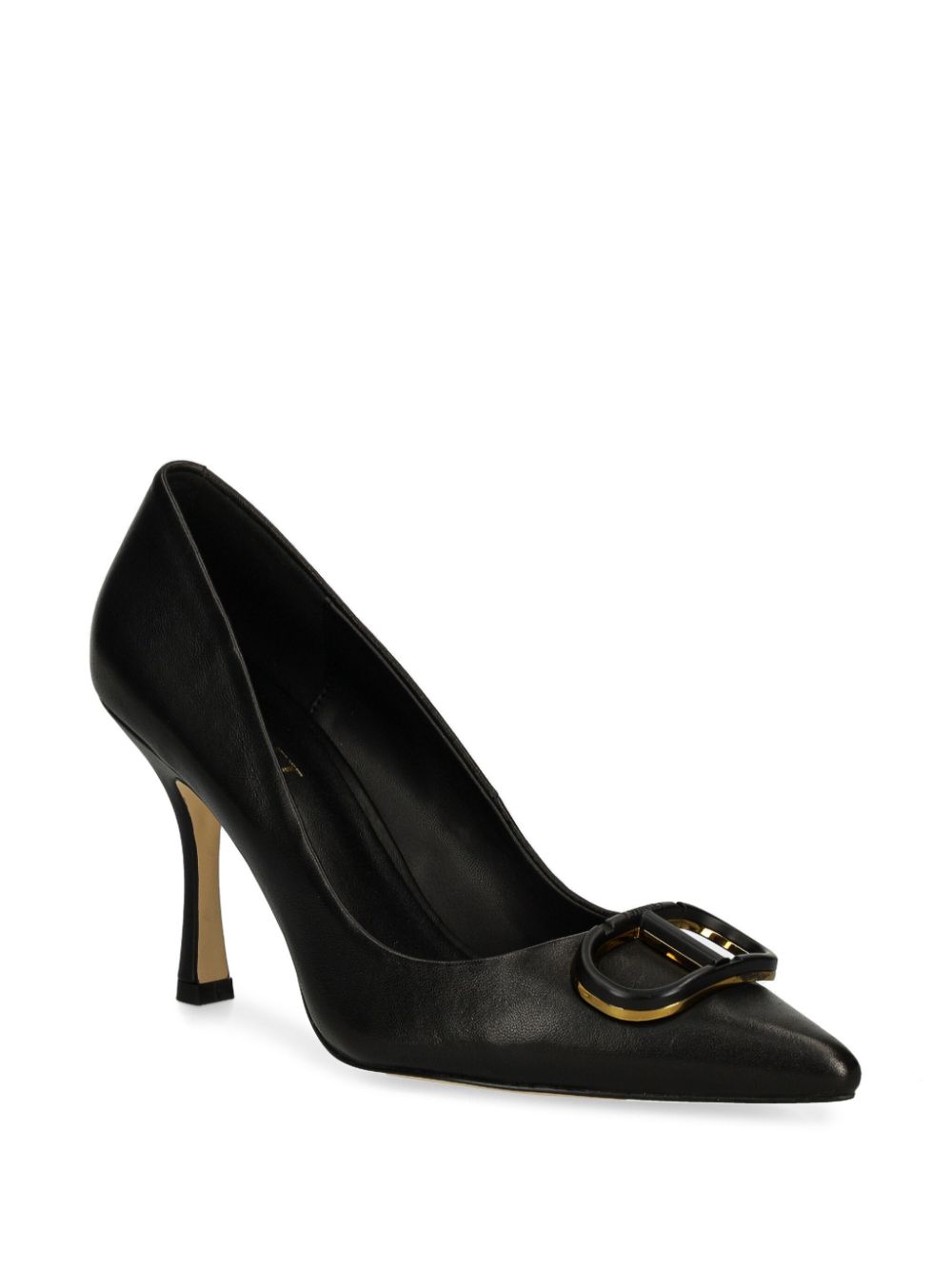 TWINSET 90 mm pumps met logoplakkaat - Zwart