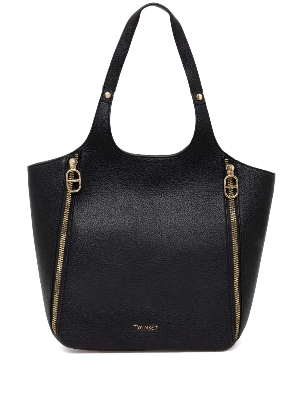 TWINSET Zip 2.0 shopper Zwart