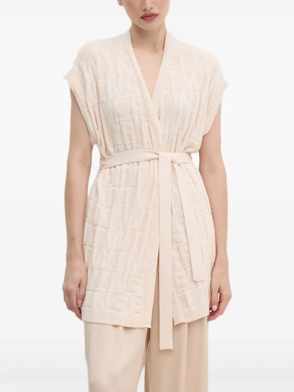 TWINSET Cardigan con cintura - Toni neutri
