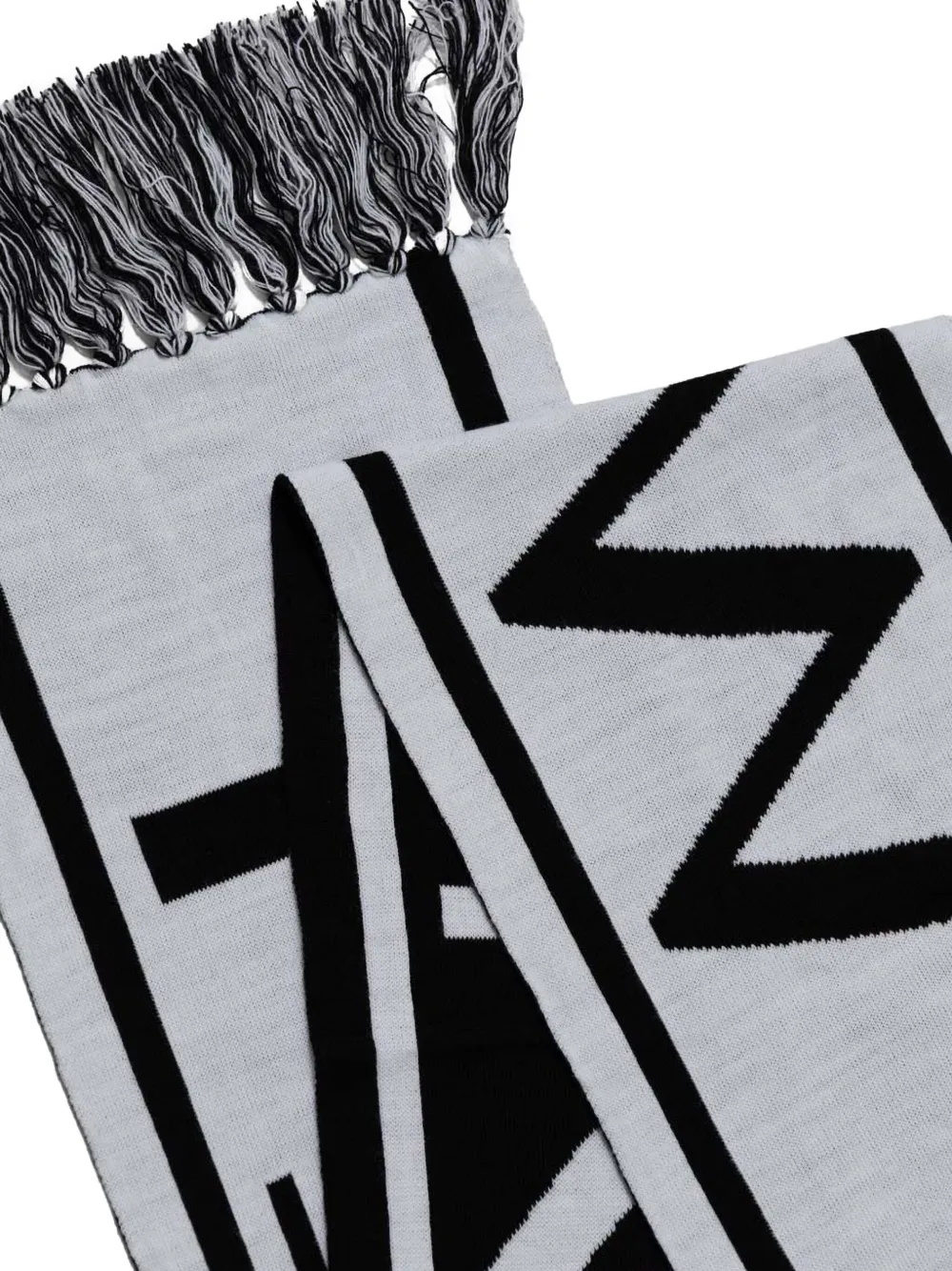 TWINSET Sjaal met intarsia logo - Zwart