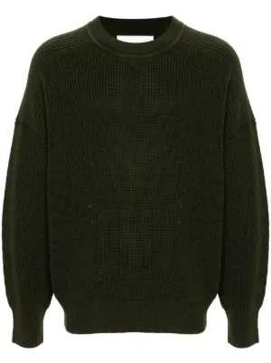 Casey Casey pattern-detail cotton-wool Jumper | Blue | FARFETCH
