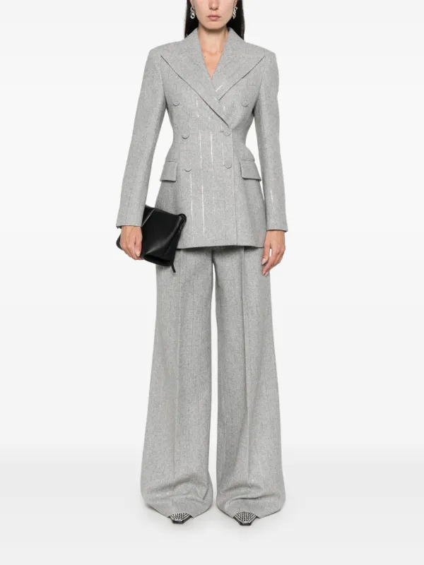 Ermanno Scervino ピンストライプ パンツ | グレー | FARFETCH JP 