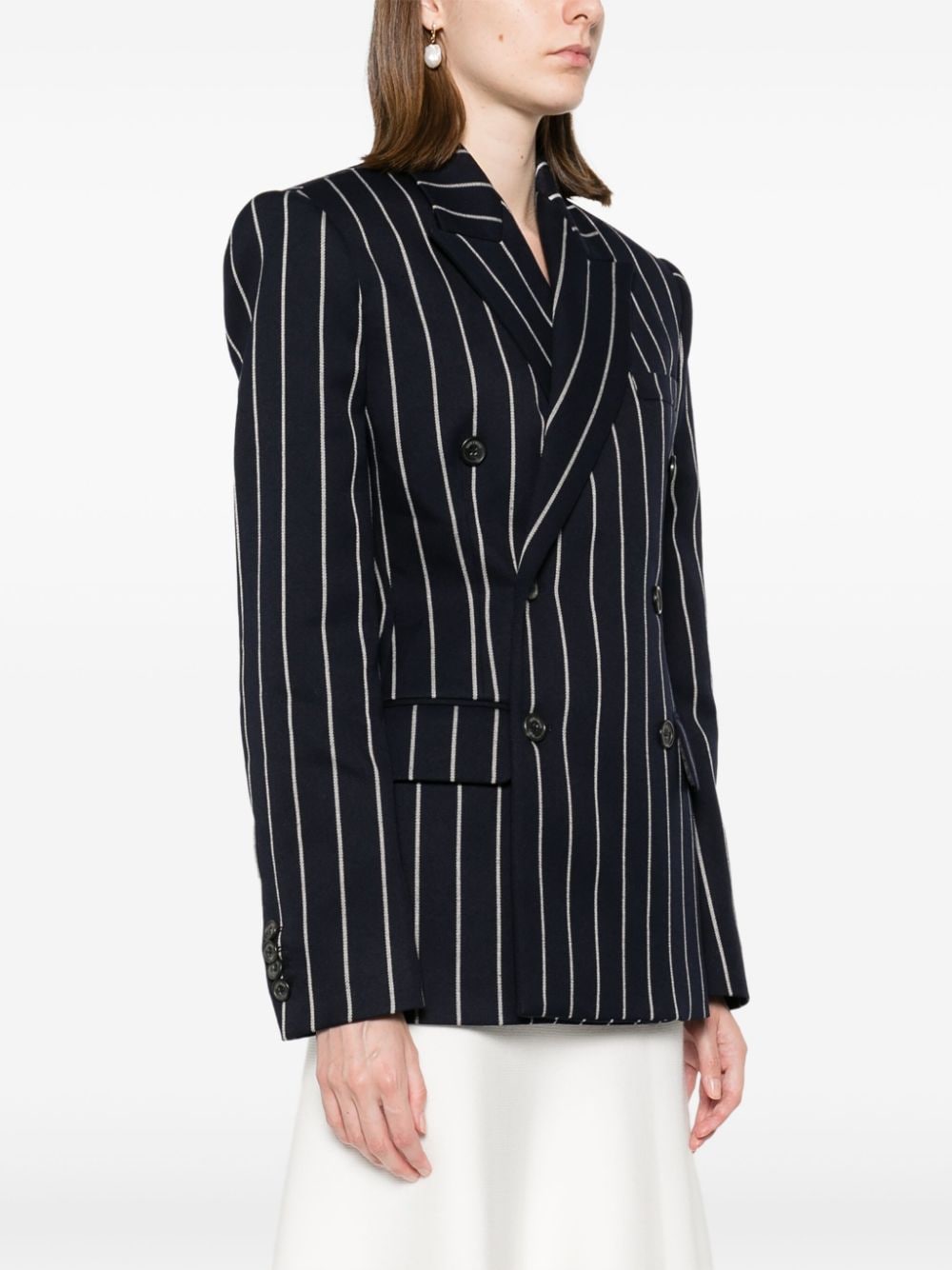 Shop Giuseppe Di Morabito Striped Blazer In Blue