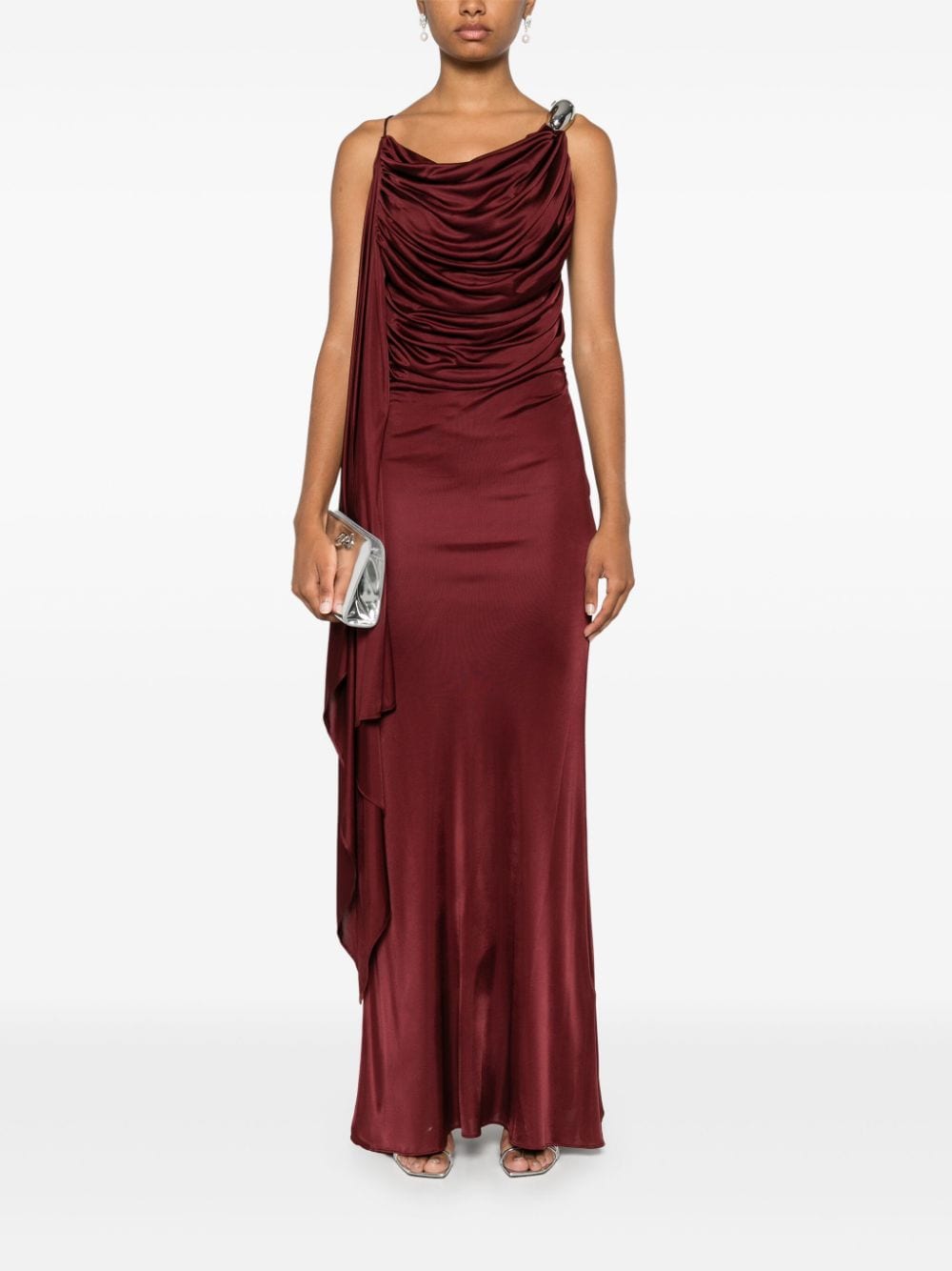 Giuseppe Di Morabito Gedrapeerde maxi-jurk - Rood