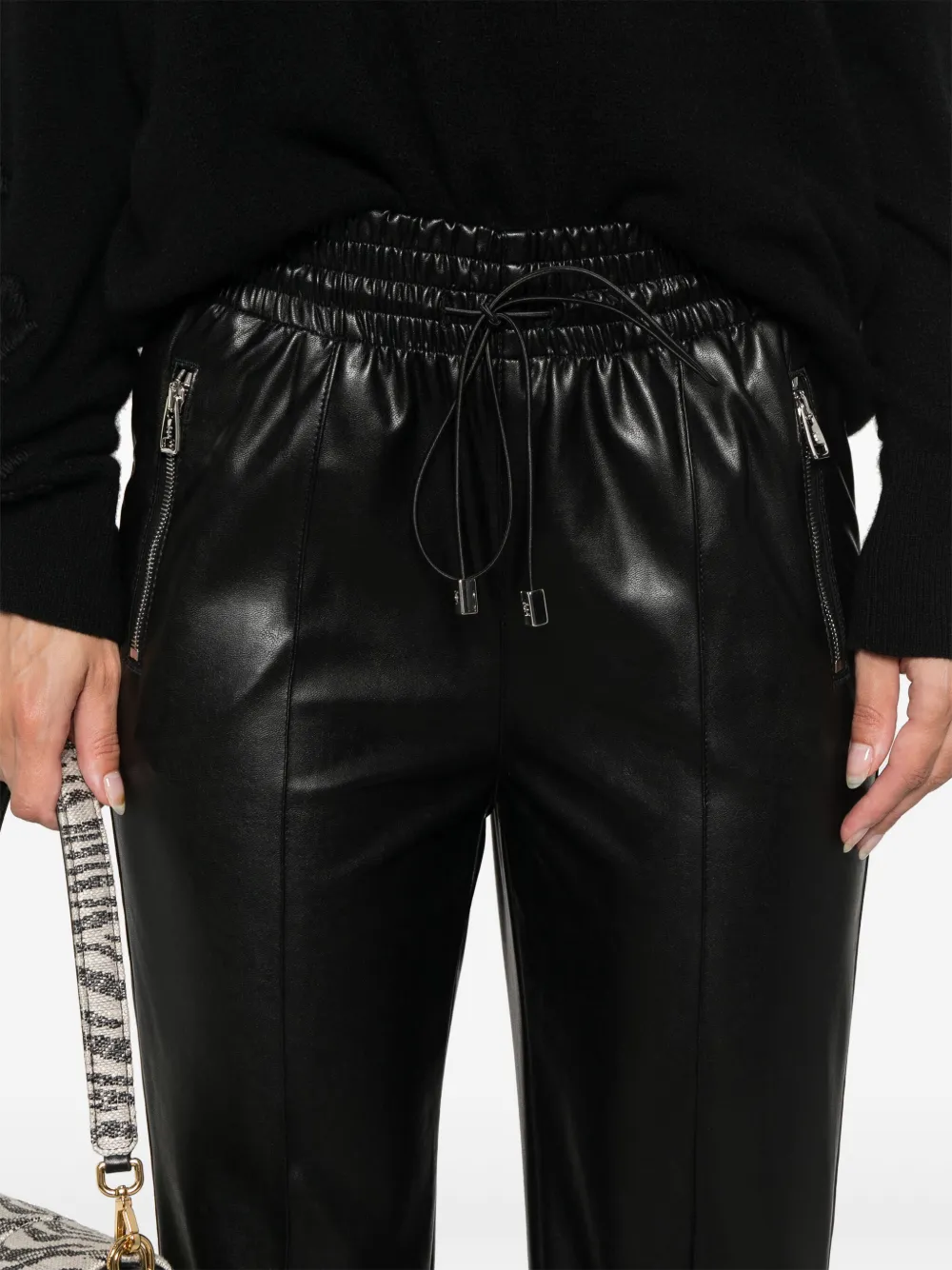 Ermanno Scervino Broek van imitatieleer Zwart