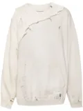 Maison MIHARA YASUHIRO distressed-effect sweatshirt - White