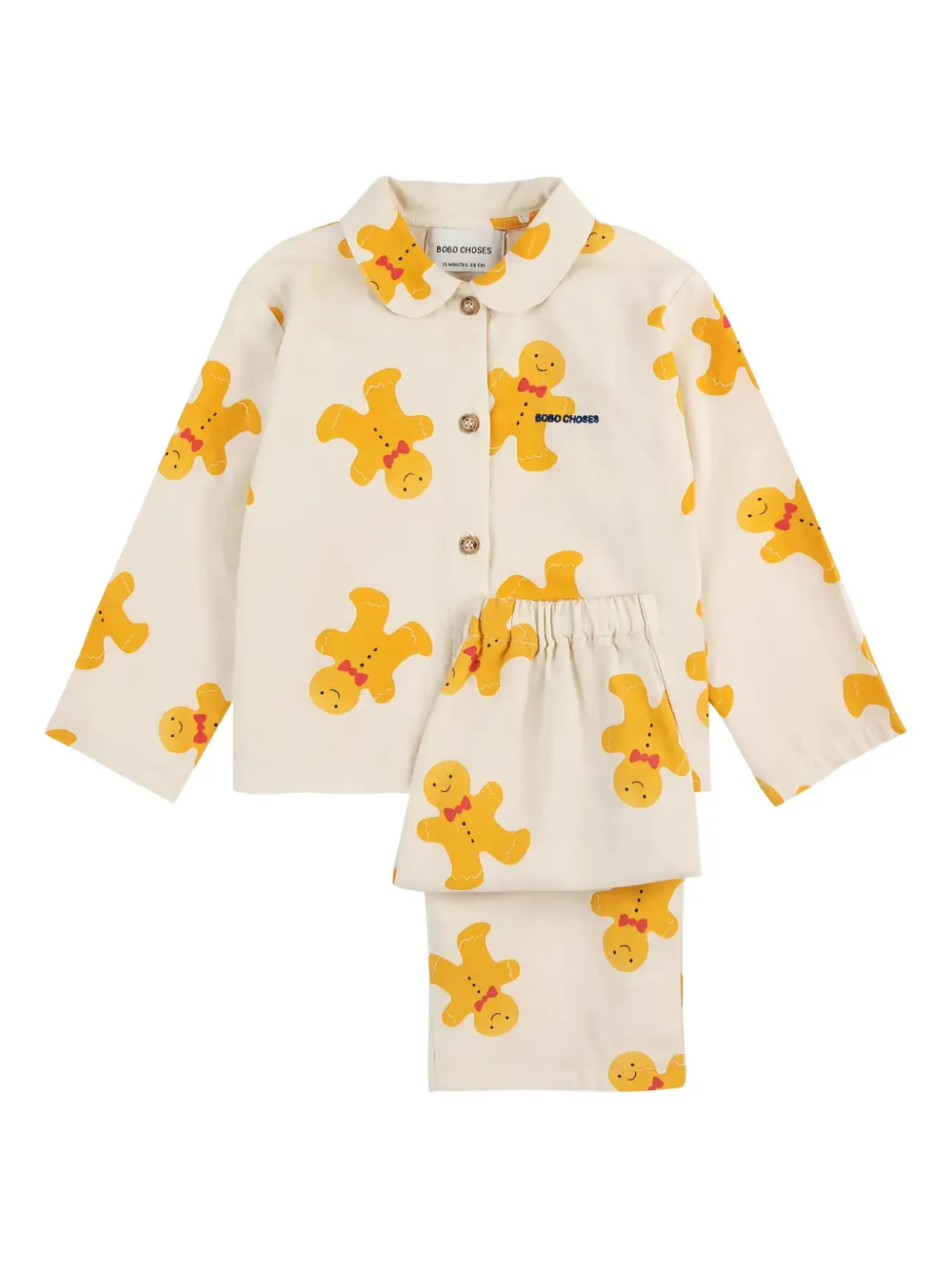 Bobo Choses Candy Cottage Gingerbread-print Tracksuit Set In Neutral