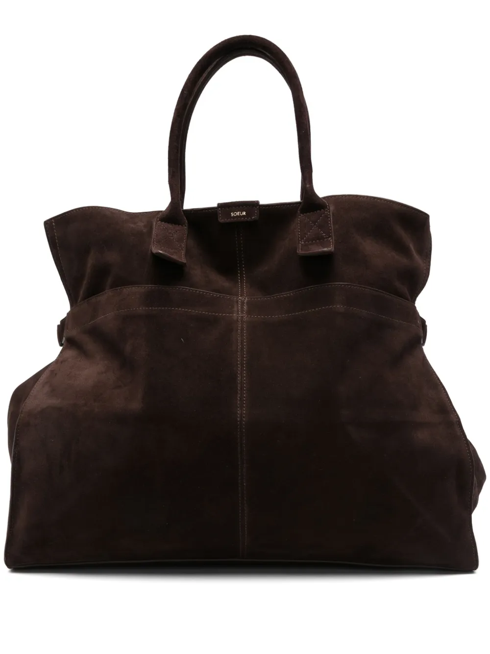 Soeur Blaine Suede Tote Bag In Brown