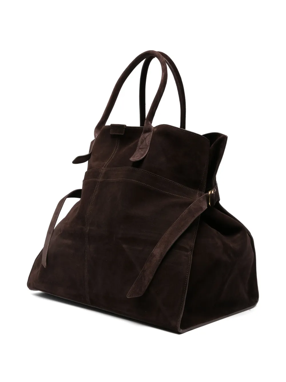 Soeur Blaine Suede Tote Bag In Brown