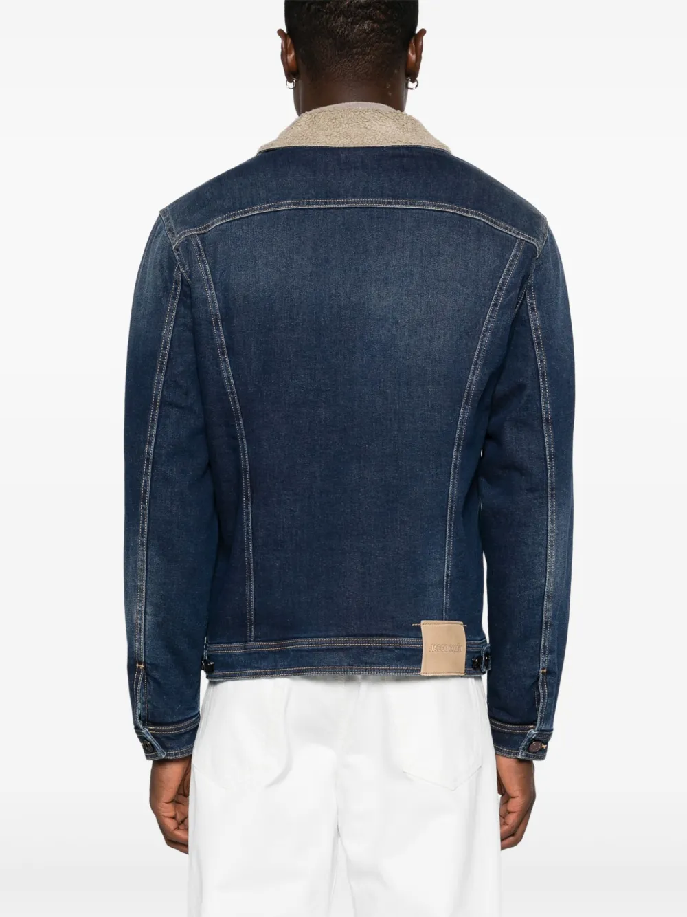 Jacob Cohën Denim jack met contrasterende kraag Blauw