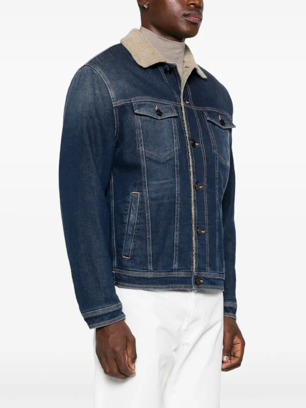 Jacob Cohën contrasting-collar Denim Jacket | Blue | FARFETCH