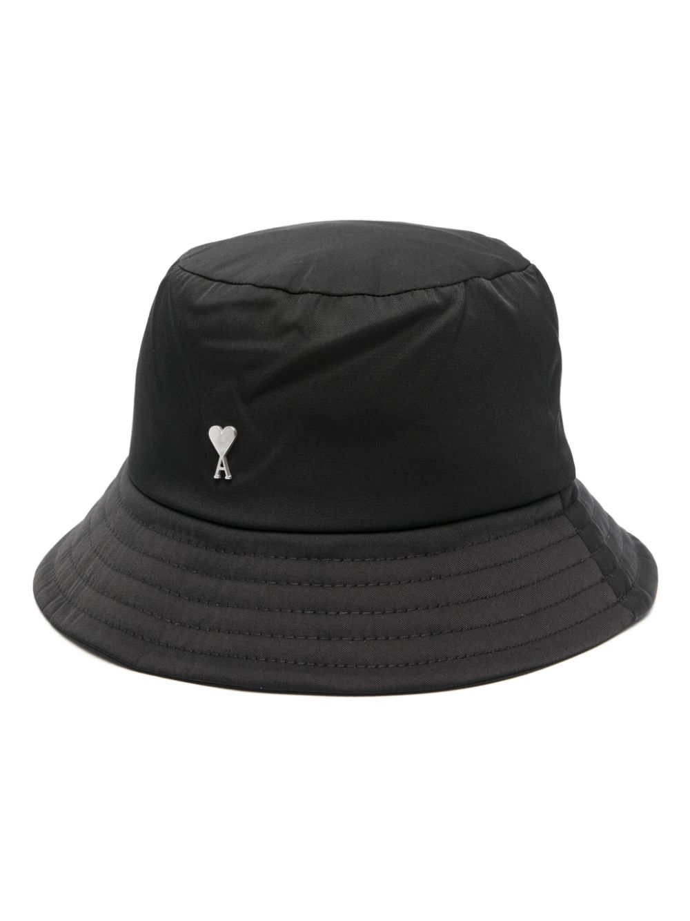 AMI Paris Ami de Coeur stud bucket hat - Nero