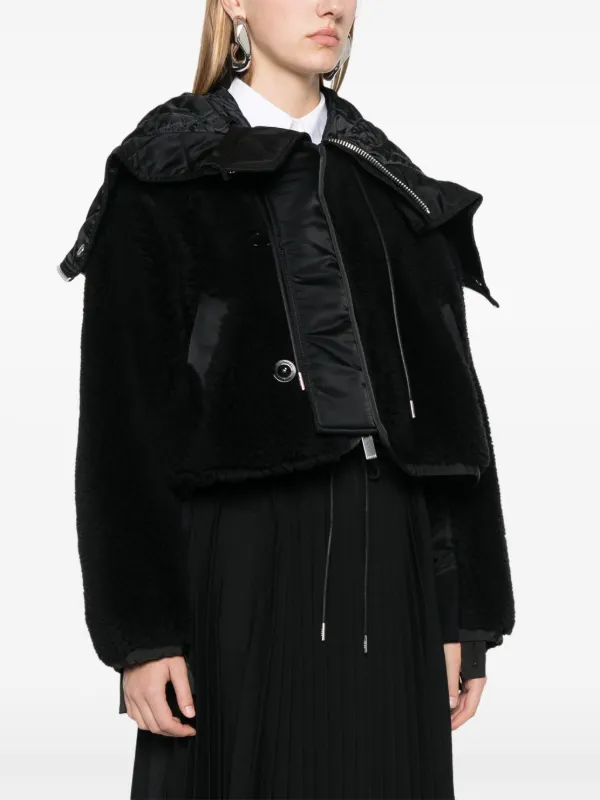 Sacai フリース ジャケット | ブラック | FARFETCH JP