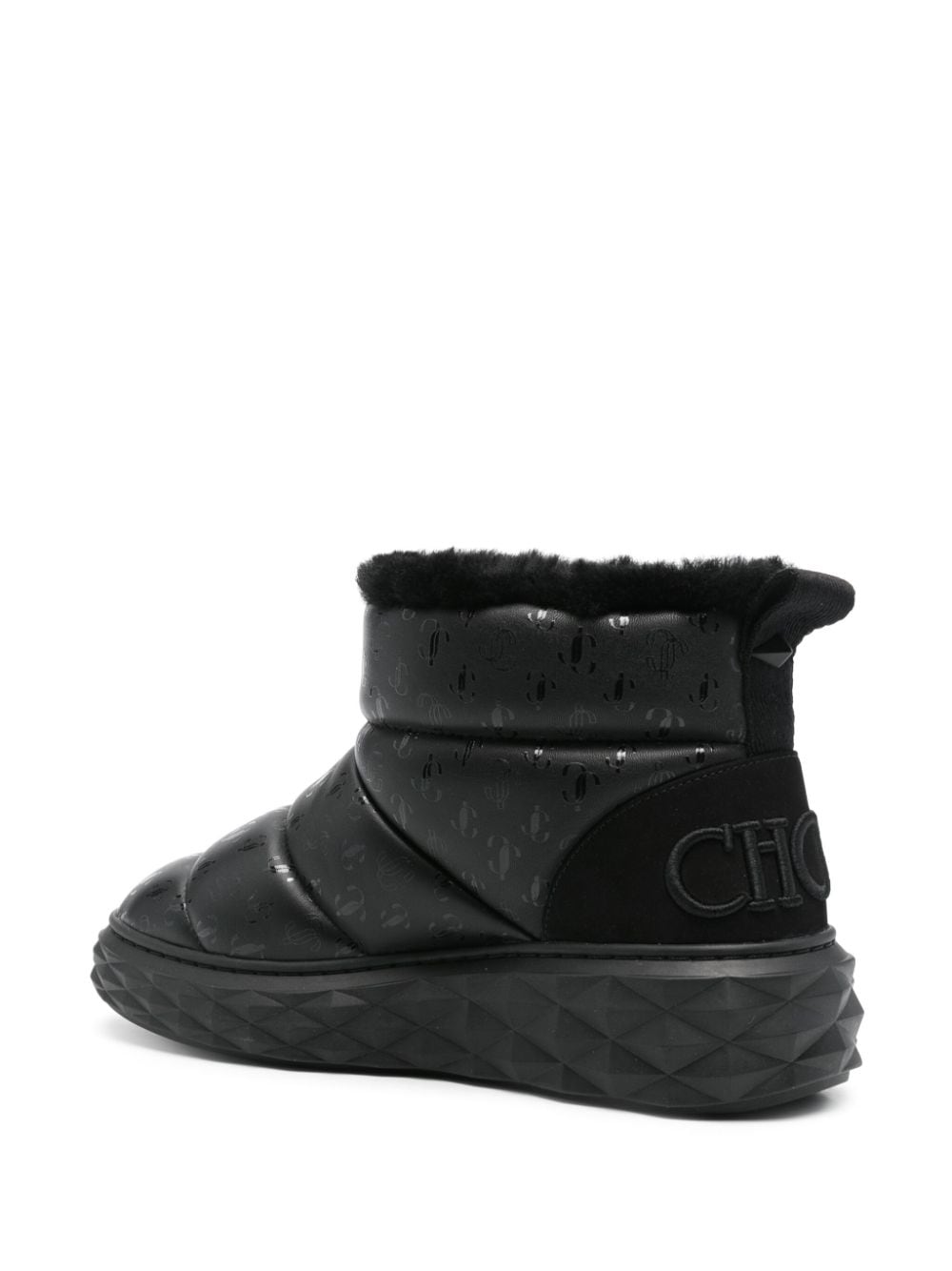 Shop Jimmy Choo Padded Ankle Boots In Black