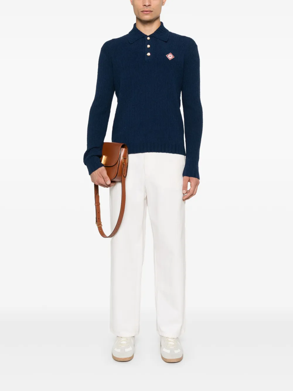Casablanca Bouclé poloshirt - Blauw