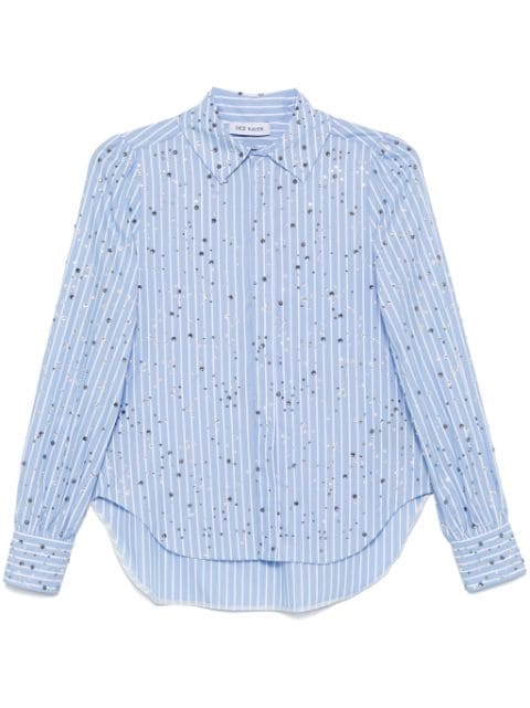 Dice Kayek embellished stripe shirt