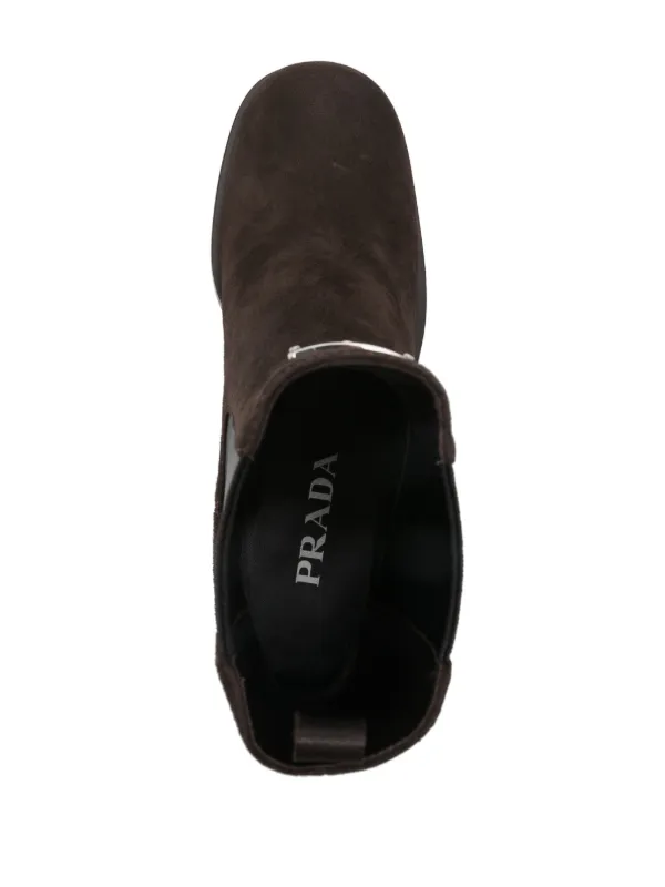 PRADA スエード ショートブーツ　ブラウン PRADA スエード ショートブーツ ブラウン