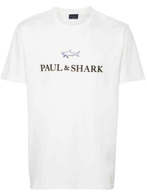 Paul & Shark flocked-logo T-shirt