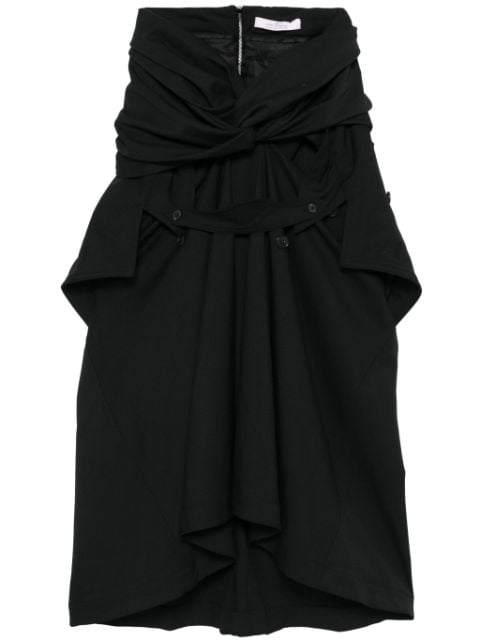 Rokh knotted draped maxi skirt