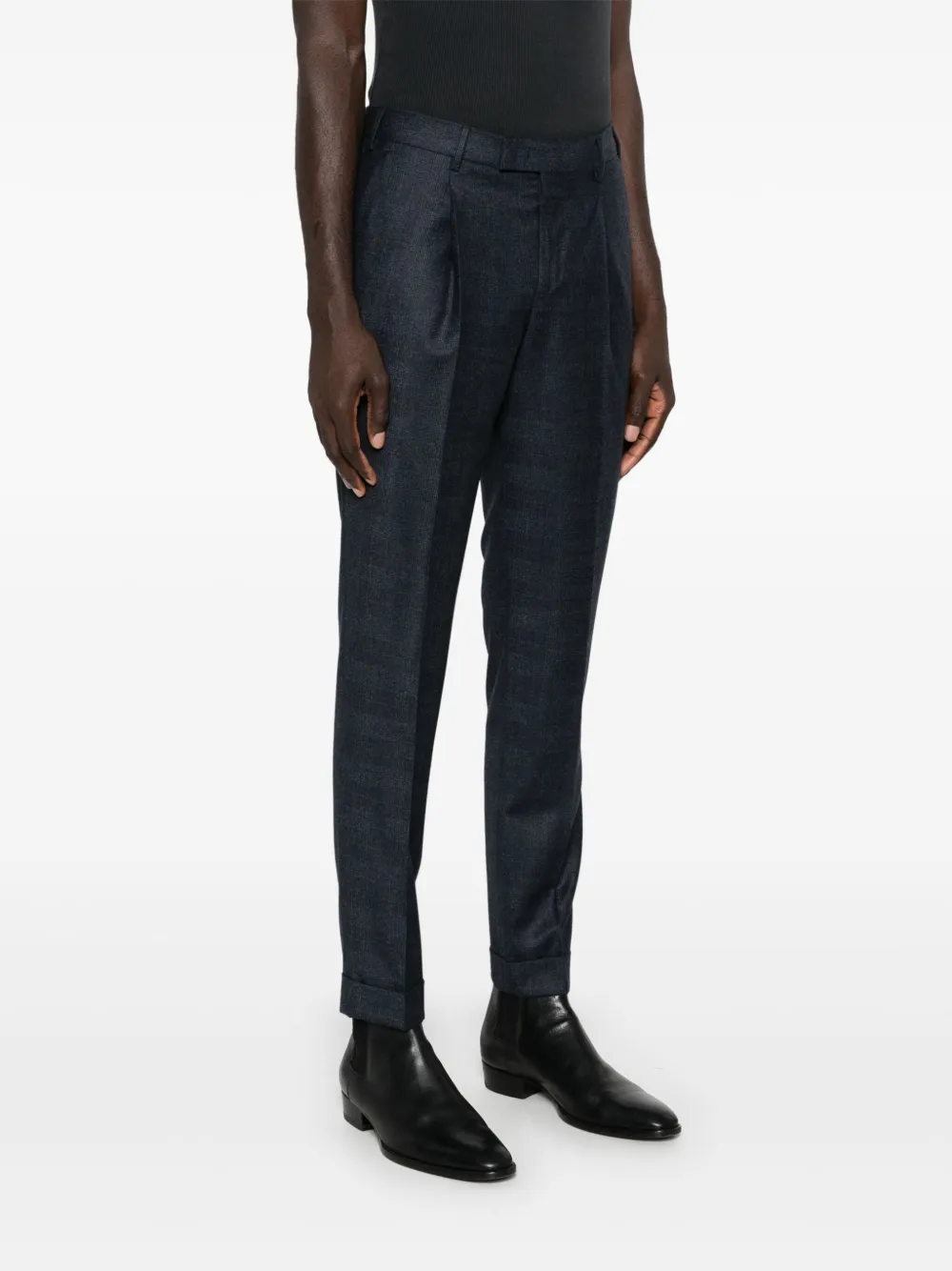 PT Torino Geruite broek Blauw