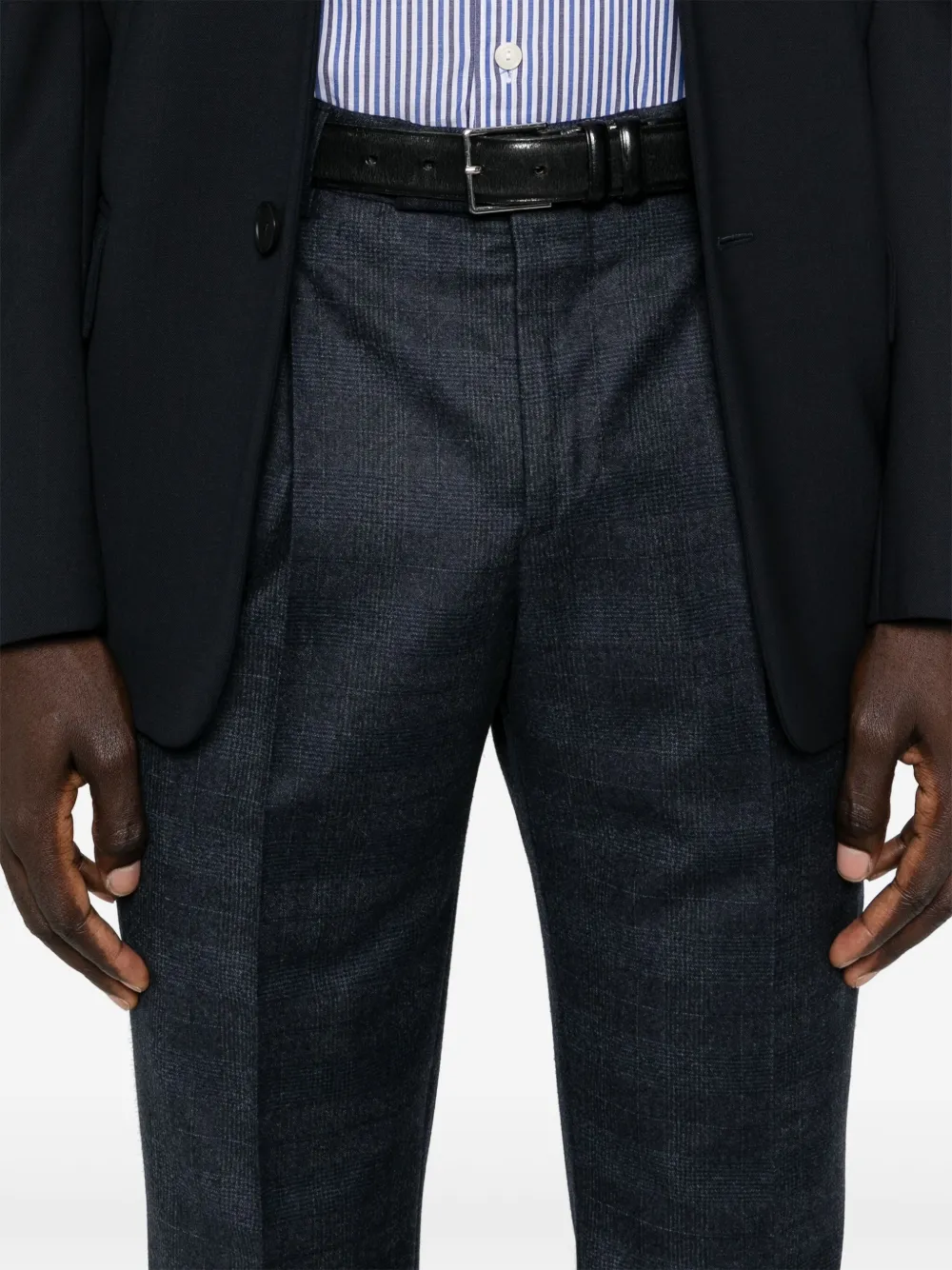 PT Torino Geruite broek Blauw