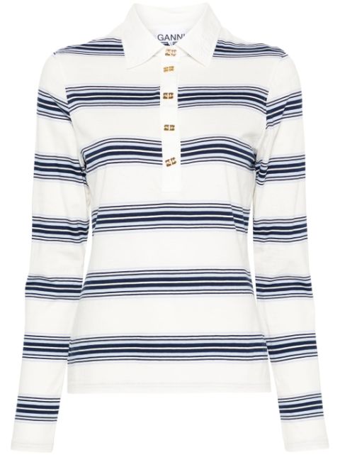 GANNI striped polo shirt Women