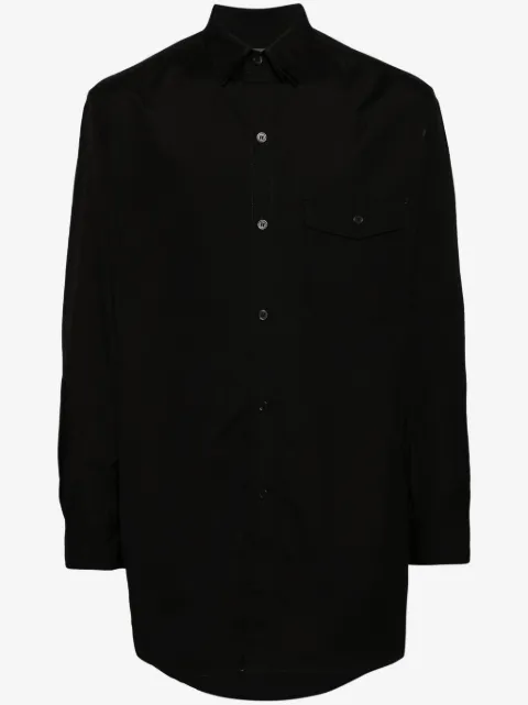 Yohji Yamamoto broad triple-collar shirt