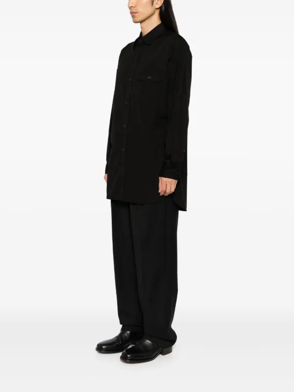 Yohji Yamamoto - Yohji Yamamoto+NOIR コットンポプリンレギュラーカラーシャツ ヨウジヤマモト プールオムYohji Yamamoto POUR HOMME ウール