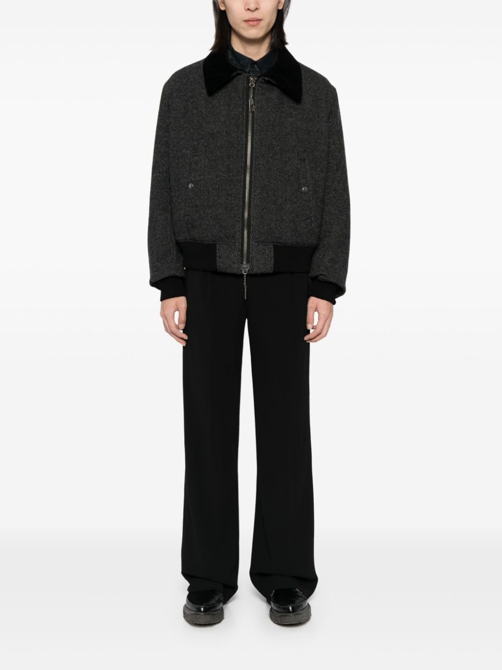 Shop Yohji Yamamoto Carse Jacket In Black