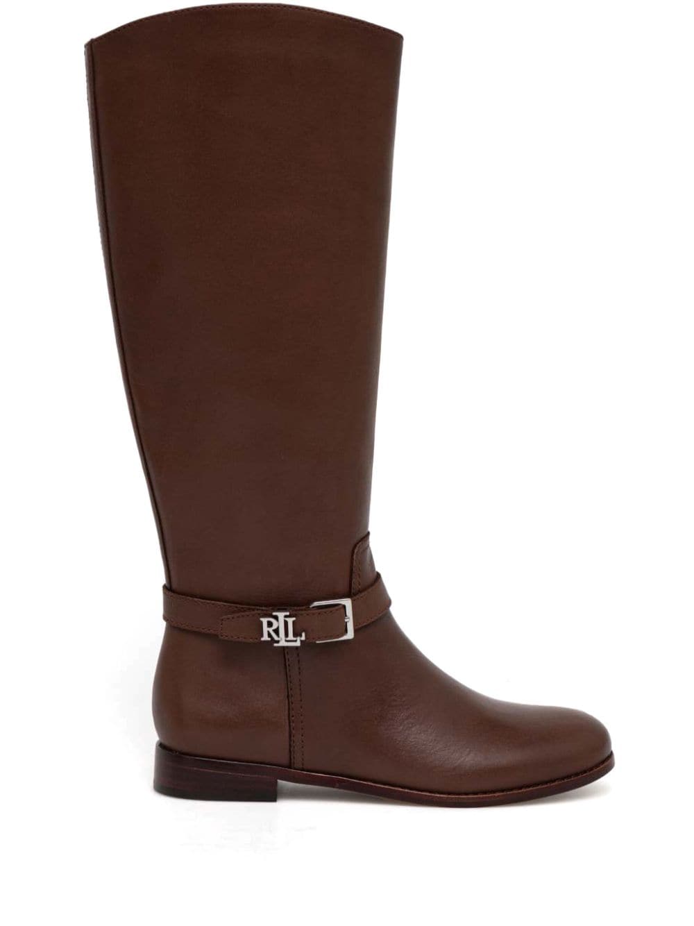 Lauren Ralph Lauren Brooke Leather Boots In Braun