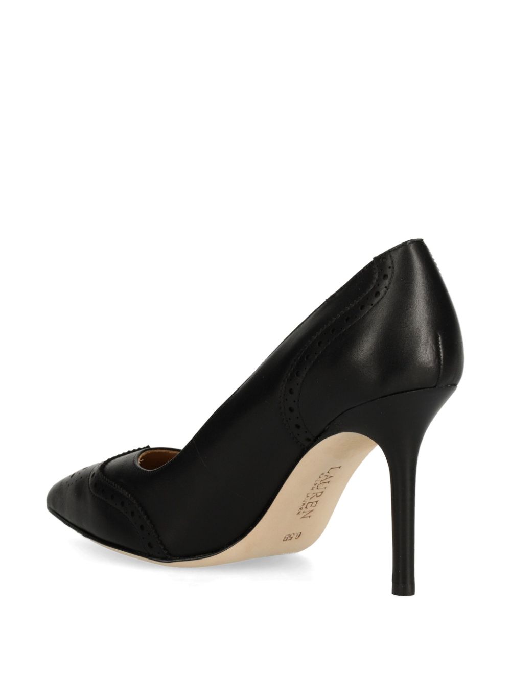 Lauren Ralph Lauren 95 mm leren pumps Zwart