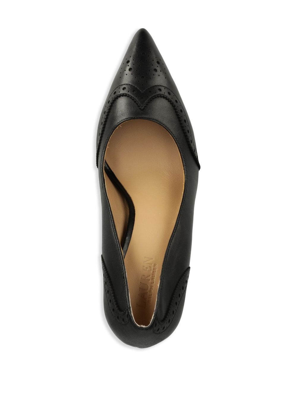 Lauren Ralph Lauren 95 mm leren pumps Zwart