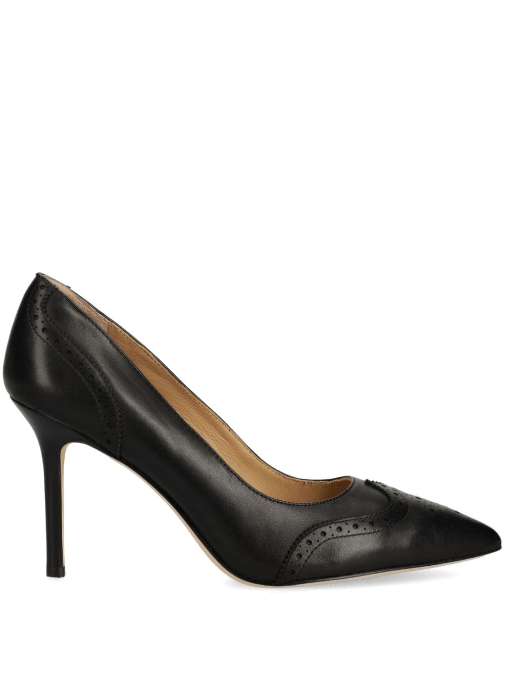 Lauren Ralph Lauren 95mm Leather Pumps In Schwarz