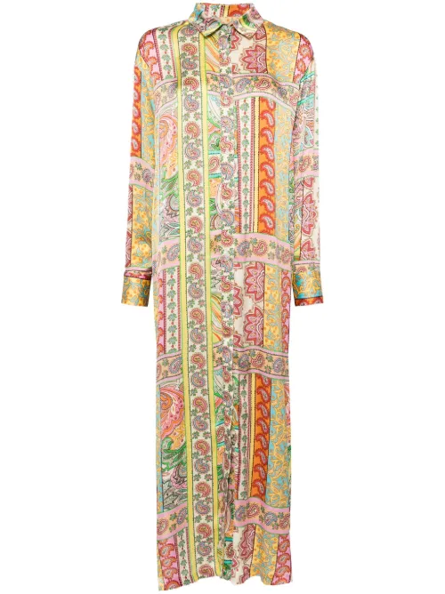 Robe mi-longue boutonnée - Bambah - Modalova