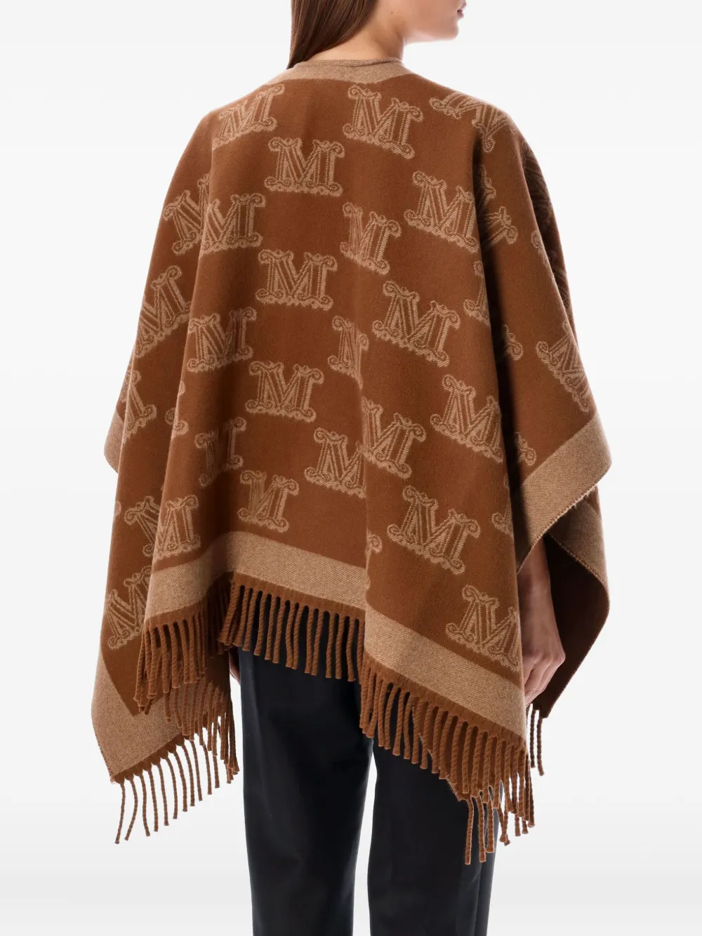 Max Mara monogram fringed poncho | Capes | Image 2