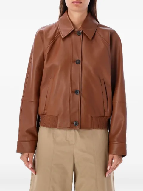 Max Mara buttoned leather jacket