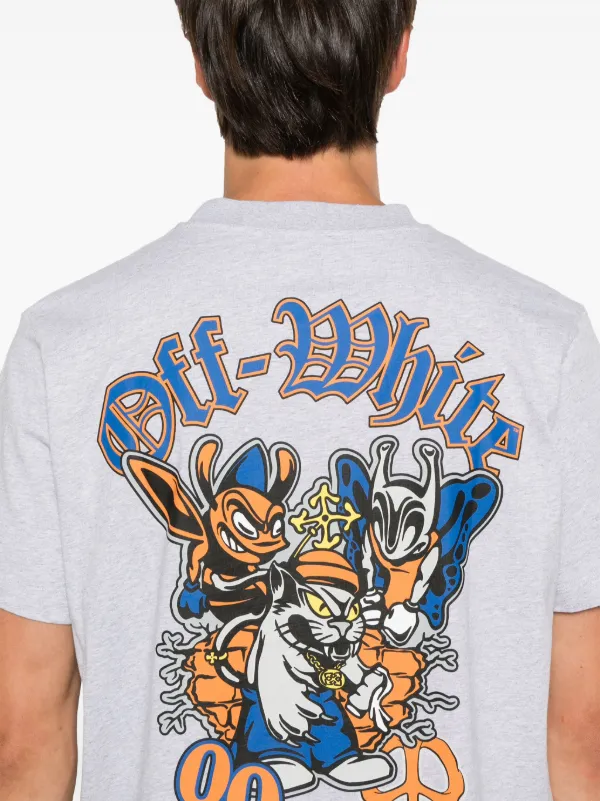 Off-White Gang T-shirt | Grey | FARFETCH JO