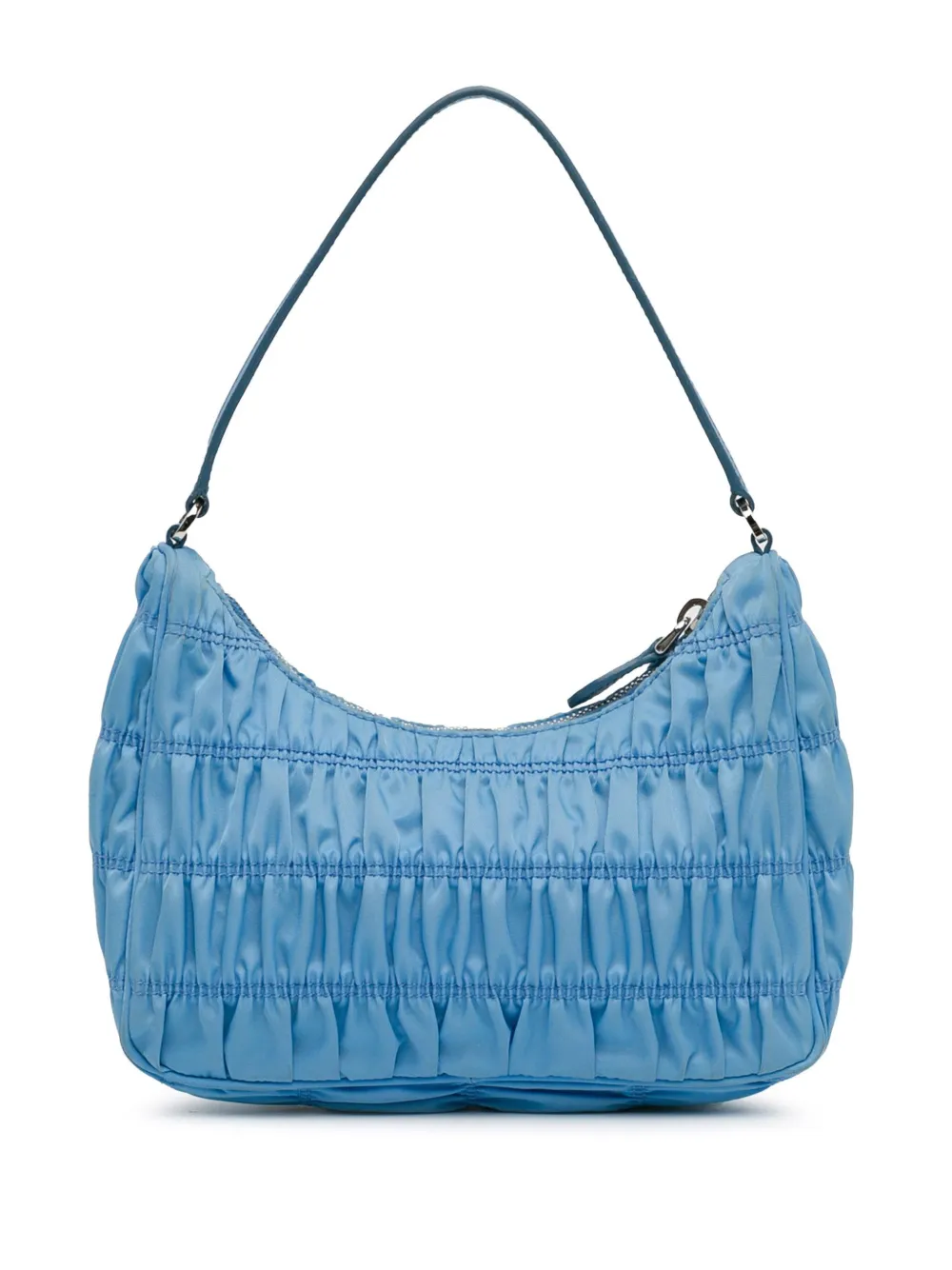 Prada Pre-Owned 2019-2023 Tessuto Re-Edition Gaufre schoudertas - Blauw