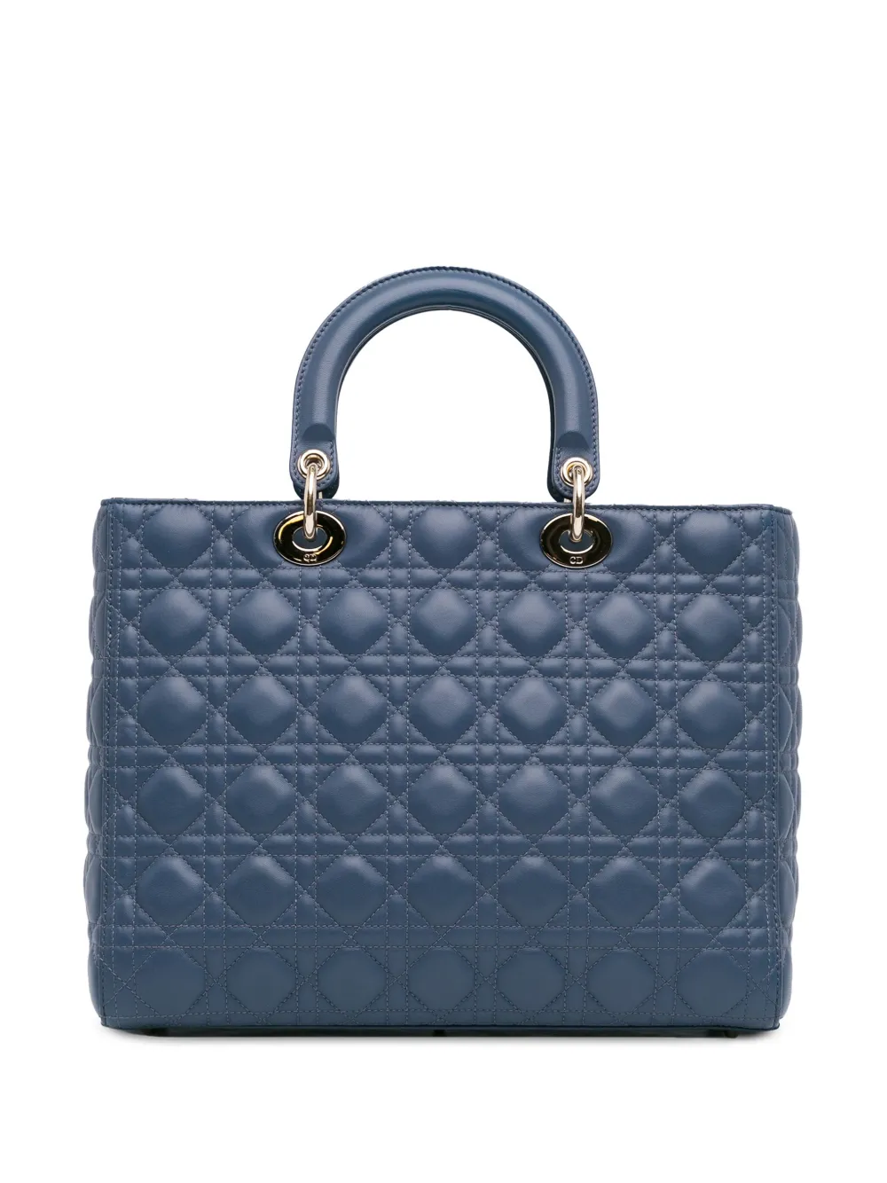 Christian Dior Pre-Owned 2020 Cannage Lady Dior grote boekentas - Blauw