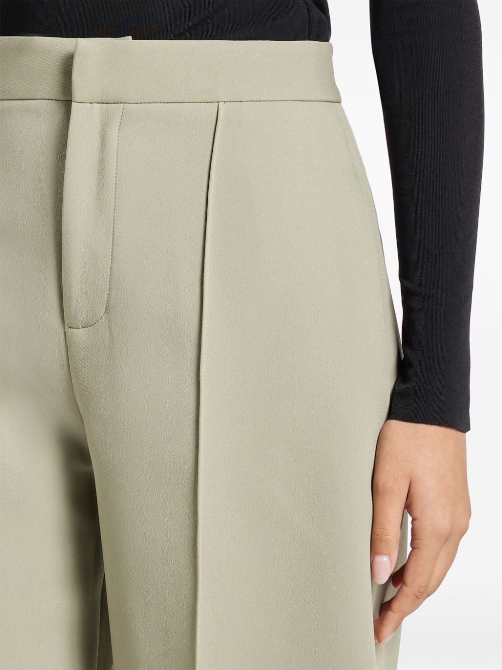 Shop Chats By C.dam Pintucked Trousers In Green